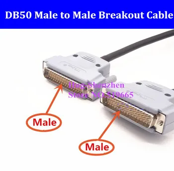 DB50 D-SUB DR-50 50 pinů, Samec na mužskou Signální Svorkou Breakout Konektor Data adaptér, drát Kabelu 0,5 M/1M/3M/5M