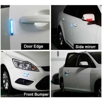 Solární Dveře Auta Edge Guard Anti-kolize Anti-statické LED Strobe Výstražná Světla, Auto LED Výstražné Světlo