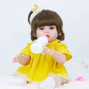 45cm Panenky mohou čůrat dítě bebe reborn panenku Simulace Panenky Měkké Silikonové Reborn Batole, Dítě, Hračky Pro Dívky, Děti