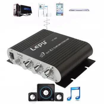 Lepy LP-838 Power Auto Zesilovač Hi-Fi, 2.1 MP3 Rádio Audio Stereo Basový Reproduktor Booster Hráč na Motorce Domů Ne Napájecí Konektor