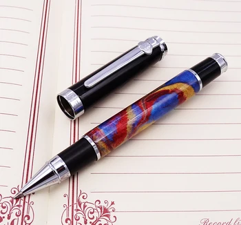 Vévoda Celuloid Červená-Žlutá-Modrá Rollerball Pen Krásné Písku Da Vinci M Bod Kvalitní Dárkové Pero Business Office Home Supply