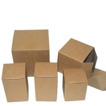 5kusů/lot 40 velikostech, Malé Papírové Krabice, dárkové Krabice Balení Party Laskavost Box Hnědý Kraft Lepenkové Krabice Krabice