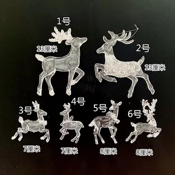 Vánoční ozdoby Vánoční strom přívěsek okna natáčení ozdoby rekvizity, scéna rozložení akryl transparentní jelenů, sobů