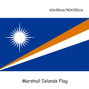 Ráno Marshallovy Ostrovy státní vlajka 90 × 150 cm jednostranný tištěný polyester průchodky vlajka, banner