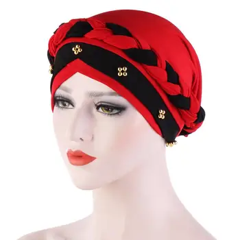 2020 Módní cop turban čepice pro muslimské ženy, měkká bavlna headwraps indie klobouk islámský zabalte hlavu kapoty vnitřní hidžáb Africké klobouk
