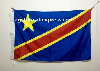Demokratická Republika Kongo Vlajka 3X5FT 150X90CM Banner mosazné kovové díry