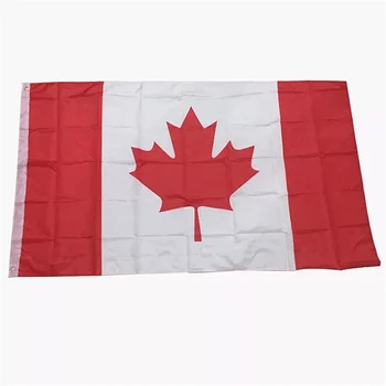 Doprava zdarma SMJY 5*3FT Skvělé Kanadské Vlajky Banner Kanada Národní Polyster Maloval Vlajky Venkovní Dekorace