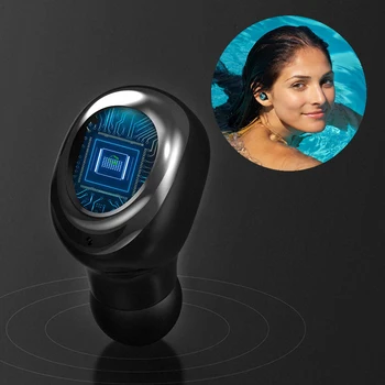 1pár TWS Bezdrátové Bluetooth 5.0 Sluchátka 3500mAh Nabíjecí Pouzdro LED Displej Vodotěsné Sluchátka Sluchátka s Mikrofonem