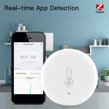 1ks Tuya Smart, ZigBee Inteligentní Teplotní A Vlhkostní Senzor Baterie Bezpečnostní S Tuya Smart Life App Alexa Google Domov