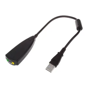 GTBL Mini USB 2.0 12Mbps 3D Virtuel Externe 7.1 Canaux V2 Audio Carte Syn Adaptateur černá