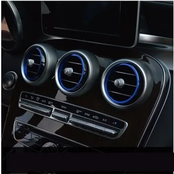 Angelguoguo výstupu Vzduchu nálepka/Přístrojová deska Air zásuvky dekorace prsten, nálepka pro Mercedes Benz-2019 C class W205 GLC