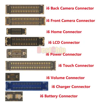 1sets/lot 9ks Plné sady FPC konektory pro iPhone 6 6G 4.7