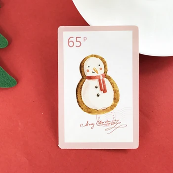 5.2*8cm 54pcs Mini Karty Veselé Vánoční razítko design karty Štěstí, Láska, valentýn, Vánoční Večírek karta, strana, pozvání