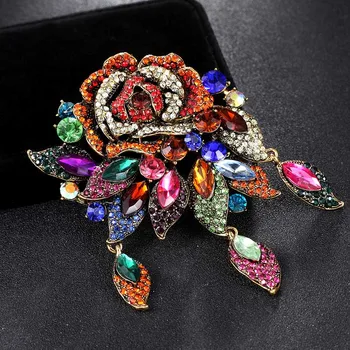 Velké barevné květinové Brože pro Ženy, Svatební Šperky Nejlepší Kostým Broache Příslušenství Značky Vintage Broches Boutique Relogio