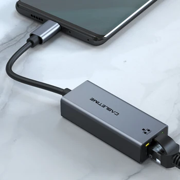 CABLETIME USB Ethernet Adapter, Typ C LAN 1000Mbps pro Macbook, iPad Pro USB C Zařízení Síťová Karta N405