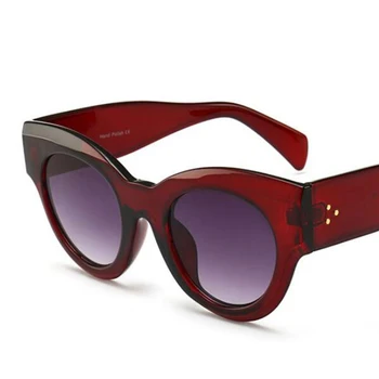 Cat Eye sluneční brýle, Ženy Módní Značka Designer Ženské Sluneční Brýle Tlustý Rám Černý Leopard CatEye Odstíny Pro Ženy UV400