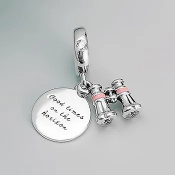 925 Sterling Silver Kouzlo Inovativní Dalekohled Přívěsek Fit Pandora Ženy, Náramek & Náhrdelník Diy Šperky