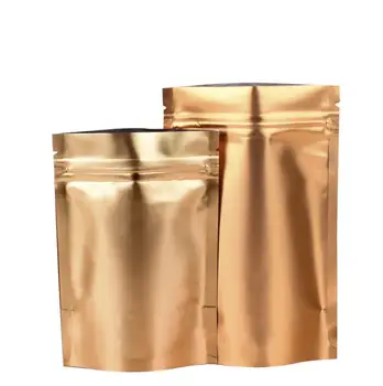 HARDIRON Zlatá Barva Postavit Hliníkové Fólie Bag Zip lock Sáčku Jídlo Čaj Káva Balení Pytle sáčky