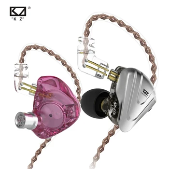 KZ ZSX Kovové Sluchátka 5BA+1DD Hybridní technologie 12 ovladač HI-Bass Sluchátka V Uchu Monitor, Reproduktor Hluku při Zrušení Sluchátka