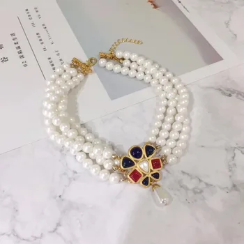 Amorita boutique vintage design Pearl náhrdelník