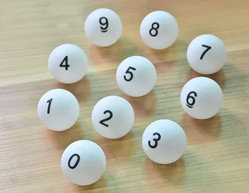 0-9 digitální číslo barva míč Loterie míč, hra, míč, žlutá nebo bílá barva