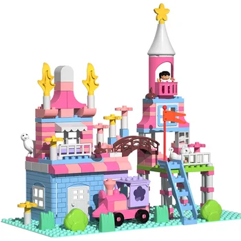 174Pcs Dívky Sady Princezna Hrad Stavební Bloky Kompatibilní Duploed Cihly Přátele DIY Cihly Hračky Pro Děti, Vánoční Dárky