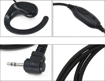 2,5 MM 1PIN Černý Drát Opletené Sluchátka G pro Motorola T5428 T8 T6 T80 T5320 T6200 T5920 T5628 walkie talkie