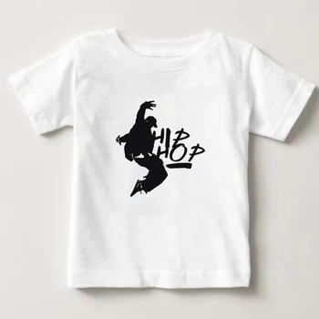 Rap Styl Děti Chlapci Oblečení Dětské Hip-hop Design Cool Tištěné T-Shirt Oblečení Dopisy Tisk Topy Oblečení pro 3T-8T děti oblečení