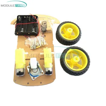 Nové Zamezení Sledování Motor Inteligentní Robot Auto Podvozek Kit Rychlost Enkodéru Baterie Box 2WD Ultrazvukový modul Pro Arduino Kit