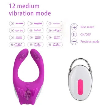 12 Rychlost Vibrační Penis Prsten Duální Vibrace Cock Ring Zpoždění Ejakulace, Sexuální Hračky pro Dospělé Produkty pro Muže