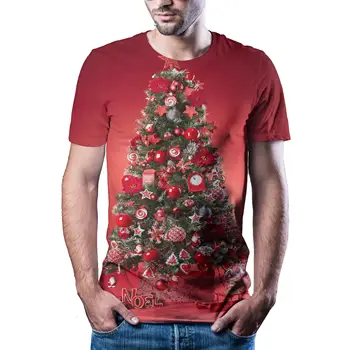 Nové Módní Vánoční Street Style 3D digitální tisk animace lebky t-shirt top volný čas sportovní tričko XXS 6XL