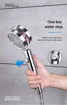 Nastavitelný Tryskání Přeplňovaný Sprcha 8K Zrcadlo Malé Pasu Vody se Přestat Třást hlavová Sprcha Úsporu Vody Koupelna