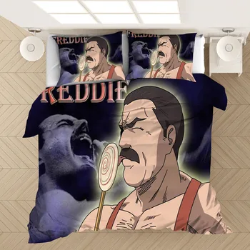 Freddie Mercury 3D Vytištěno Podestýlkou Sada Povlečení Zahrnuje povlak na Polštář Šidítko Ložní prádlo Set Povlečení Ložní Prádlo