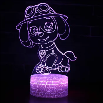 Noční LED Světlo Novinkou lampa 3D Roztomilý Hračku, Dárek 7 Barevné Abstraktní Umělec, Grafika, Karikatura Atmosféru Lampa Pro Děti Děti Pokoj