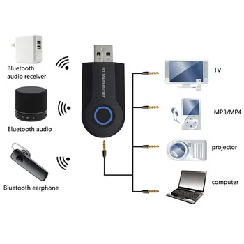 Bluetooth 5.0 Vysílač Audio 3,5 mm Adaptér Bezdrátové Transmisor Bluetooth Stereo Audio Adaptér Pro TV Sluchátka Reproduktor Telefonu
