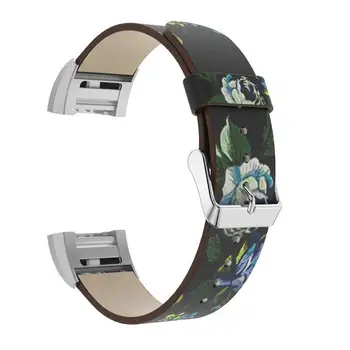 YOOSIDE Luxusní Kožené Elegantní Hodinky Kapela Popruh pro Fitbit Charge 2 Náhradní Hodinek na Zápěstí Náramek