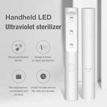 UV Sanitizer Hůlka Led Germicidní Lampa Přenosný Telefon Dezinfekční Světlo, Cestování, Home Office Baktericidní