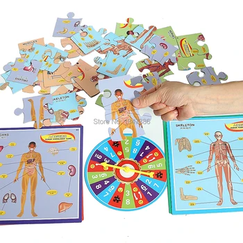Raného Vzdělávání Osvícení lidského poznání hry,Lidské Tělo Struktura Papíru, Puzzle, Vzdělávací Puzzle, Hračky Pro Děti