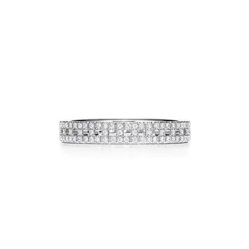 JZ TFB RLLEN vysoká kvalita 1: 1 originální 925 sterling silver malé halo prsten s logem DIY šperky pro ženy.