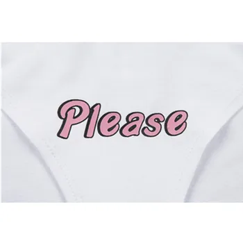Erotická dámská Sexy košilka bez Rukávů Léto Harajuku Kawaii Oříznuté Feminino Bikiny Letter Print Tank Top sexy spodní prádlo