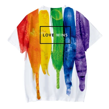 LGBT 3d T Shirt Muži/ženy, Lesbičky, Gayové, Bisexuálové, Transgender Duha T-shirt Děti Děti Ležérní Streetwear Tričko Oblečení