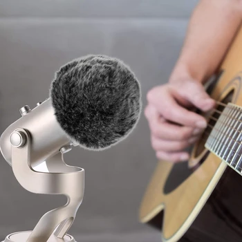 HOT-Mic Kryt Houba Mikrofon přední Sklo Pro Blue Yeti, Yeti Pro Kondenzátorový Mikrofon (Houba A Chlupatý Čelního skla, 2 Pack)