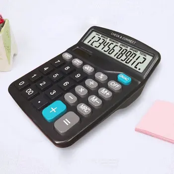 Černá 12-ti Místný Velký Displej Kalkulačka Módní Počítač Finančního Účetnictví SP99