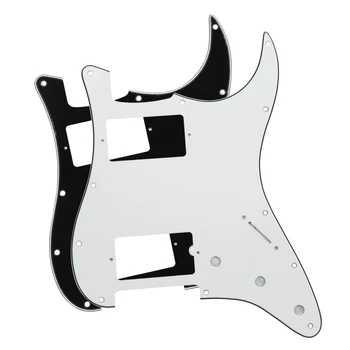 FLEOR 2ks 3Ply Bílá+Černá Kytara Strat Pickguard HH pro 11 Otvory FD ST Kytara
