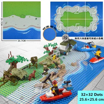 Vojenské 32×32 bodů stavební blok podstavce hračky pro děti kompatibilní s známé značky, minifigs můj svět postavy