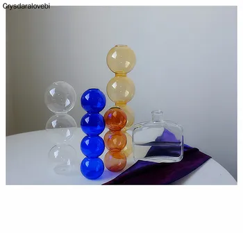 IN Křišťálové koule bublina Skleněné Vázy aranžování hydroponie míč sklářského umění květinové keramiky Domova