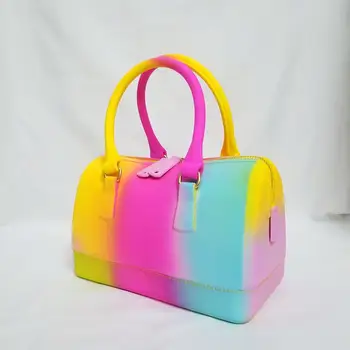 Rainbow jelly taška tašky pro ženy 2020 letní nové peněženky, luxusní tašky a kabelky slavné značky designer mini tašky crossbody tašky