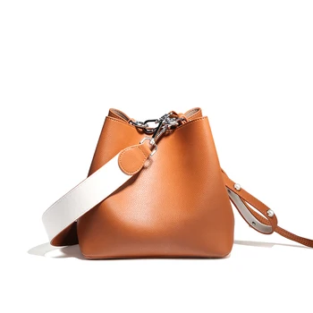 2020 Módní Ženy Bucket Bag Sladký Styl Messenger Tašky Vysoce Kvalitní Retro Taška Přes Rameno Jednoduchá Crossbody Taška Tote