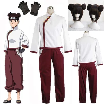 2020 Anime Naruto Shippuden Tenten Cosplay Kostým Halloween Dámské Kostýmy/Obleky, Top+Kalhoty+Rukavice Full set kostým libovolné velikosti