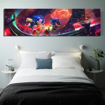 Otisky Wall Art Plátno Obrazy Plakát 1 Ks Super Sonic Videohry Ježek Modulární Obrázky Moderních Domů Ložnice Dekor